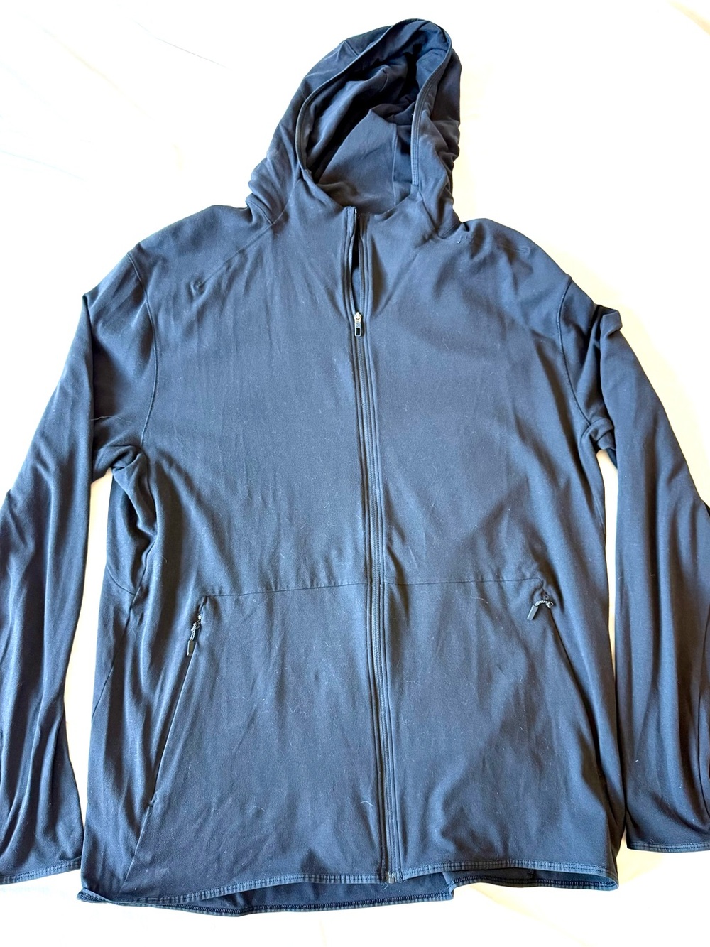 lululemon athletica Navy Hooded Performance Zip Jacket